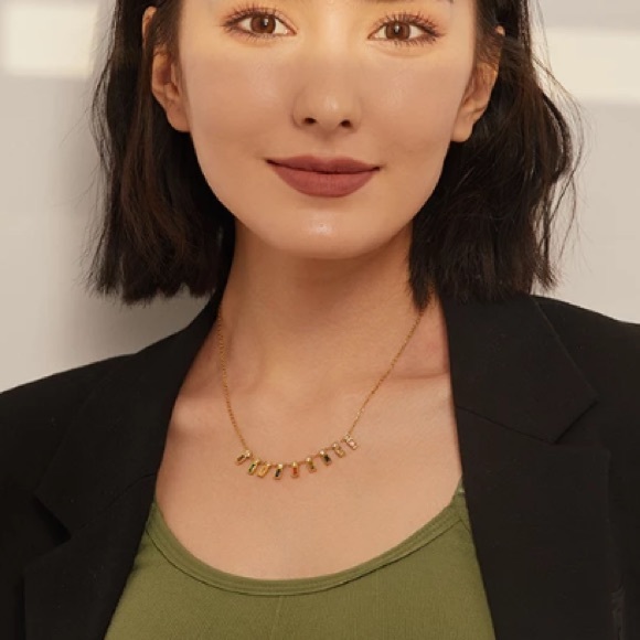 💙18K gold plated rainbow necklace - Picture 5 of 5